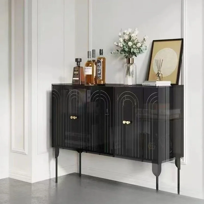 

Nordic entrance cabinet light luxury acrylic dining side cabinet modern simple storage bucket cabinet glass