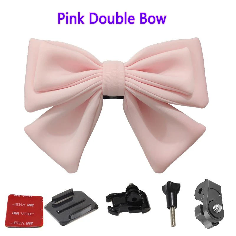 25cm Helmet Women Bow Decoration Double-layer Kawasaki Cute Bows Accessories For Electric Motorcycle No helmets