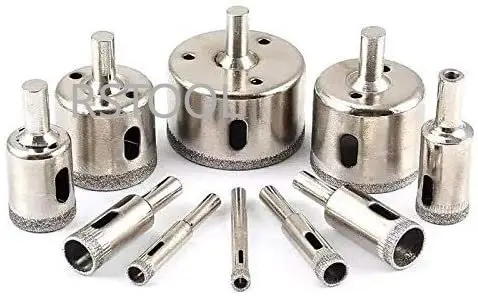 6-50mm Diamond Drill Bit Set 10PCS Diamond Hole Saw for Tiles Glass Ceramic Marble Bottles DIY
