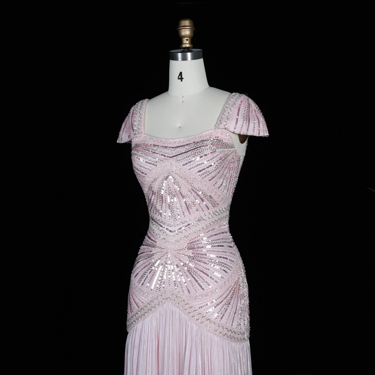 Sharon Said Abendkleider Luxuriöse Meerjungfrauen-Abendkleider, trägerlos, mit Perlen und Pailletten, glamouröse formelle Hochzeits- und Partykleider aus Dubai, SS325, maßgeschneidert – Detail 8