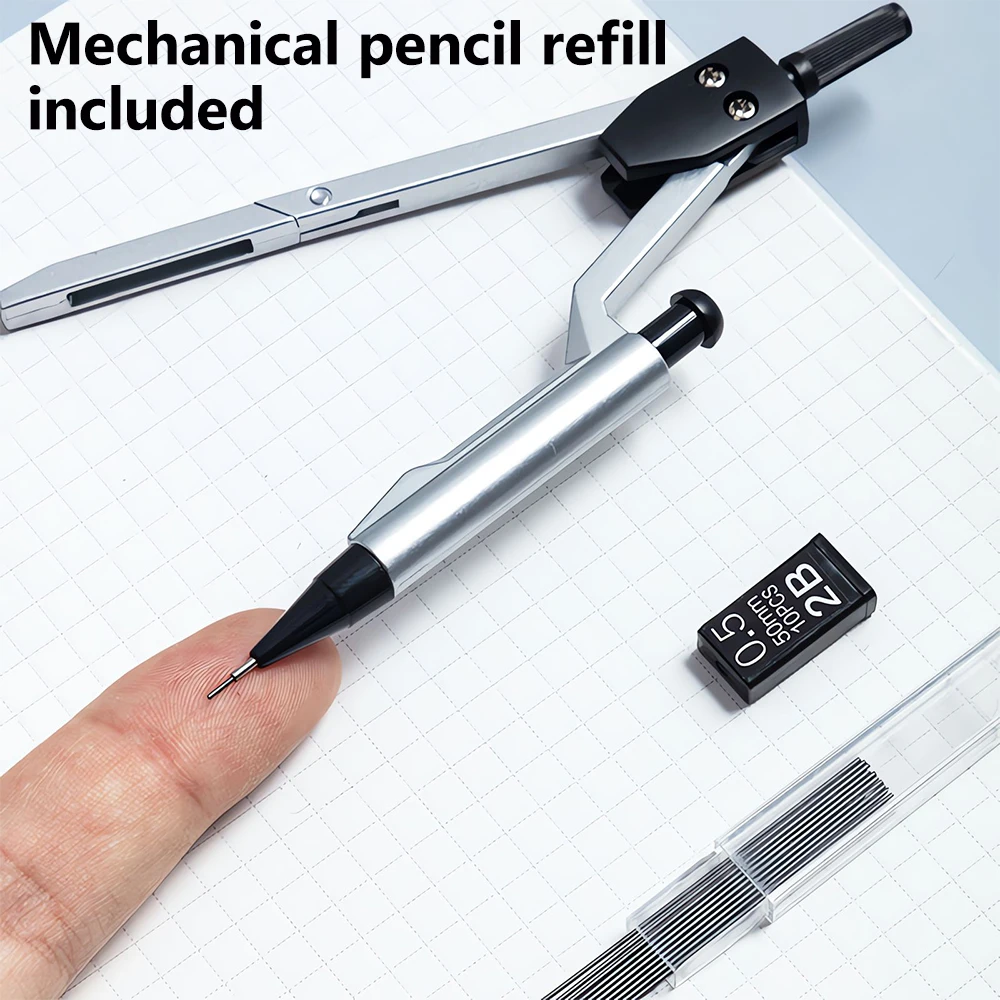 M&G Simple Compasses Set Exam Compasses 2B Automatic Lead Core Confucian Temple Exam Series for Students Office