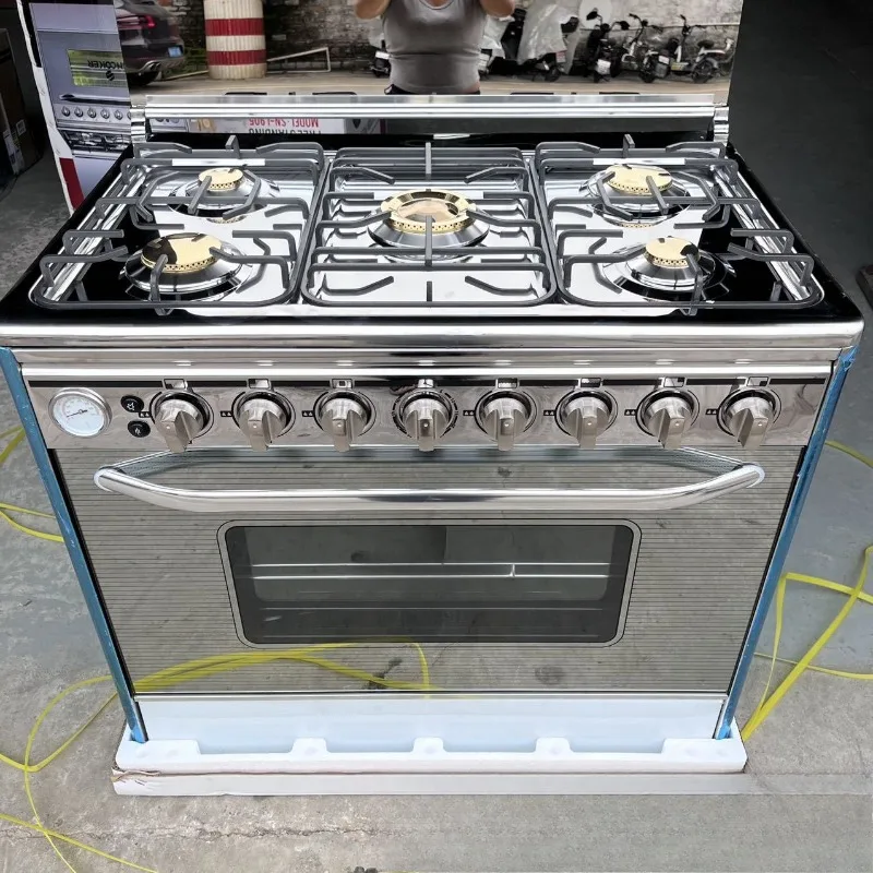 Five gas integrated oven, liquefied gas stove, five eye household all-in-one machine, stainless steel