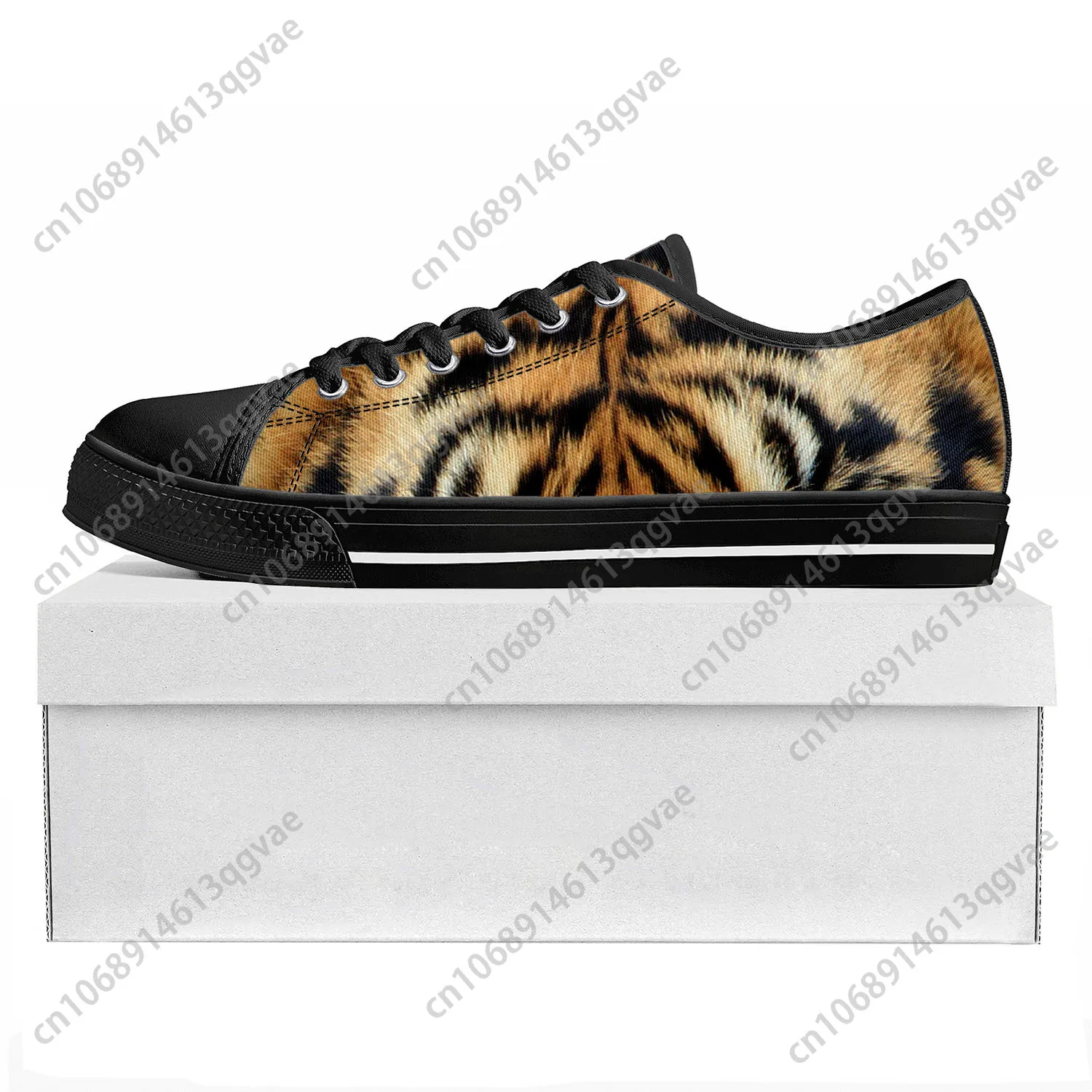 

Tiger Stripe 3D Print Low Top High Quality Sneakers Mens Womens Teenager Canvas Sneaker Tide Printed Causal Couple Custom Shoe