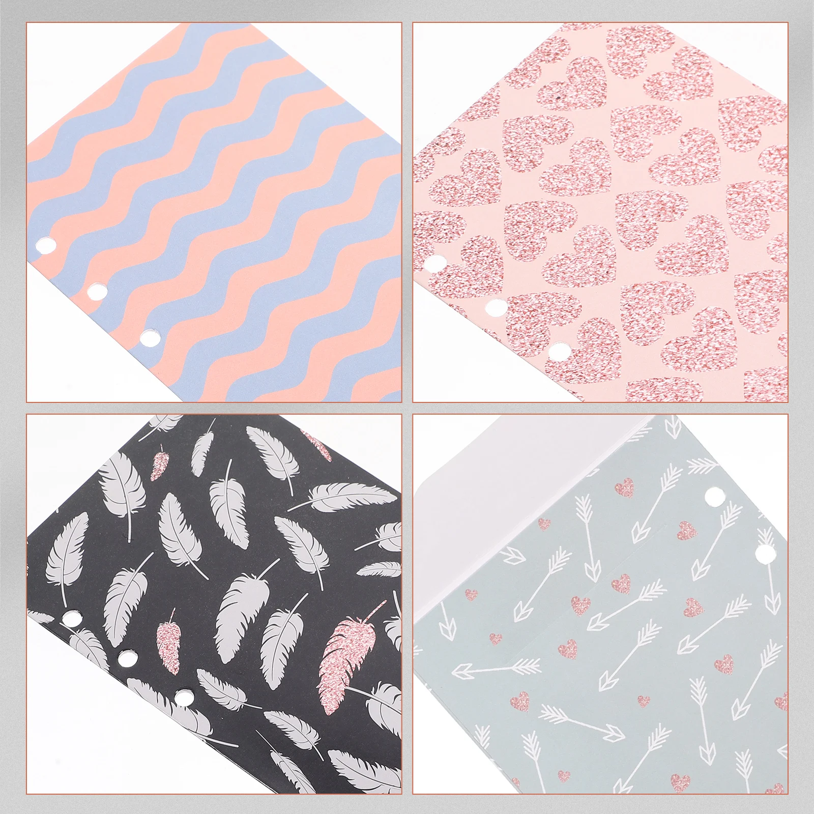 

1 Set Pvc Waterproof Cash Marbling Replacement Sheets Expense Tracking Portable Loose-Leaf Decorative Money