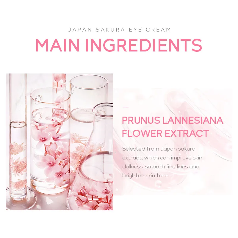 Laikou 15G/30G Sakura Verfrissende Verheldering Oogcrème Voedt Oogzakken Hydrateren Hydraterende Serum