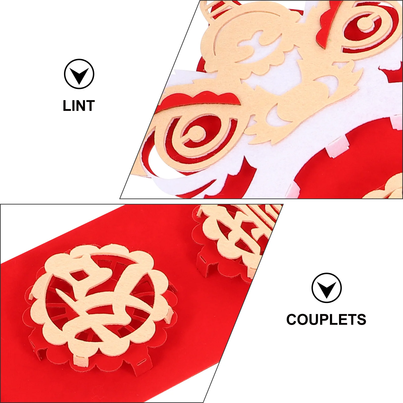 1 زوج ثلاثية الأبعاد مهرجان الربيع الزخرفية زوجين ل نافذة الباب غرفة المعيشة المدخل السنة الجديدة مكتب حفلة قابلة لإعادة الاستخدام احتفالي