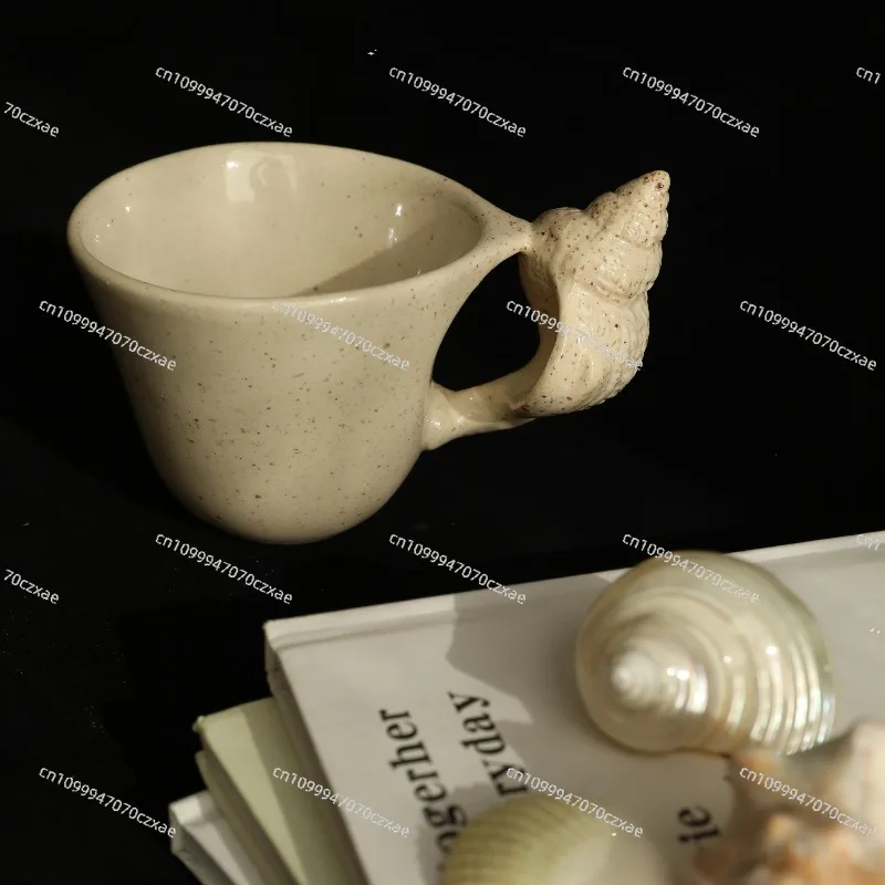 The Process Is Complex, Handmade Conch Ceramic Coffee Cups and Saucers