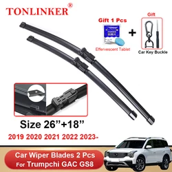 TONLINKER Wiper Blades For Trumpchi GAC GS8 2019 2020 2021 2022 2023 Car Accessories Front Windscreen Wiper Blade Brushes Cutter