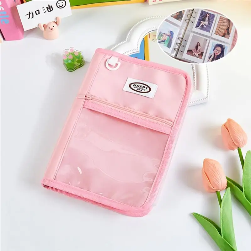 

Прозрачный альбом для хранения фотографий формата А5 с 10 рукавами с двусторонними карманами, 6 кольцевыми вкладышами, персональный органайзер «сделай сам», книга для карточек