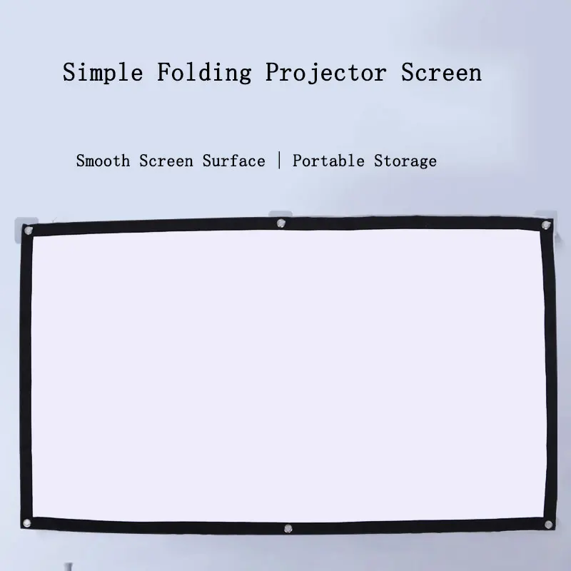 Thinyou Oxford Fabric Projection Screen Soft and Foldable 60 72 84 100 120 150 180 200 inch 16:9 Outdoor Projection Screen