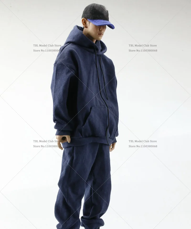 FA012 1/6 سترة أنيقة تحمل شعار لعبة البيسبول سترة رياضية مجموعة فضفاضة السراويل السراويل الملابس مجموعة نموذج ل 12In عادي عمل قوي الشكل #3