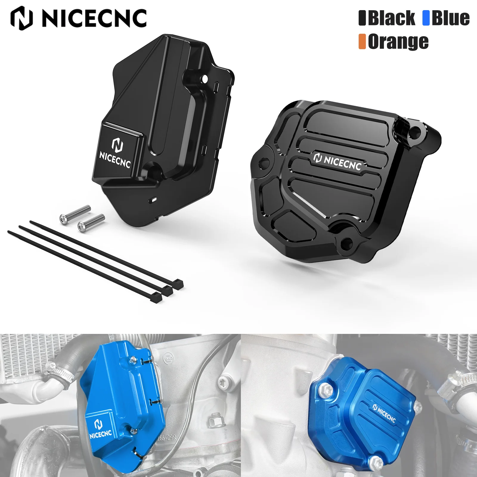 

NICECNC Motorcycle Left Right Power Valve Guard Cover Protector Kit For 2024 Husqvarna TE300 TE250 TE 300 250 TX300 2023-2024