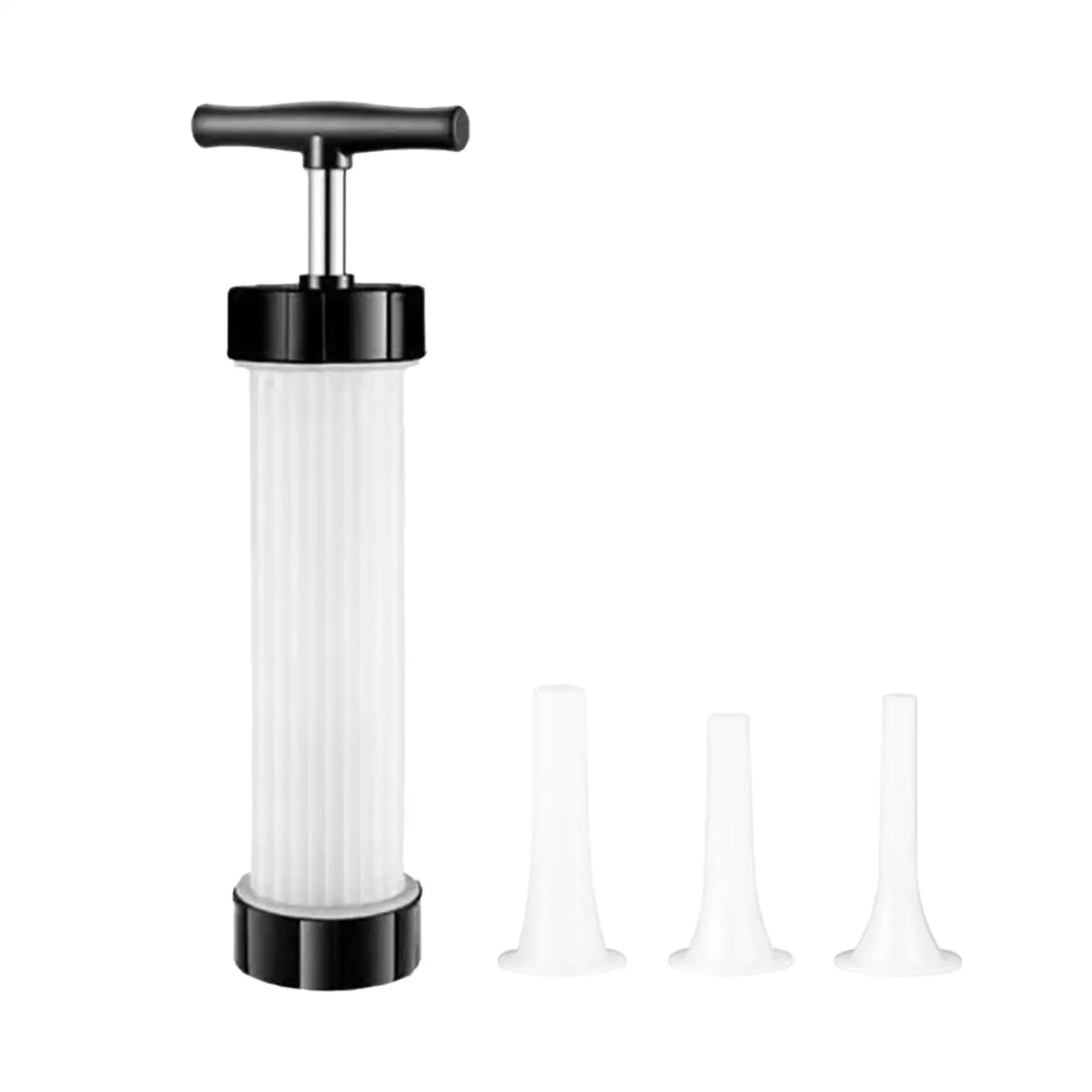 DIY Sausage Stuffer Filler Kit for Family Cooking with 3 Interchangeable Funnel Tubes Manual Meat Grinder Accessory Home Use