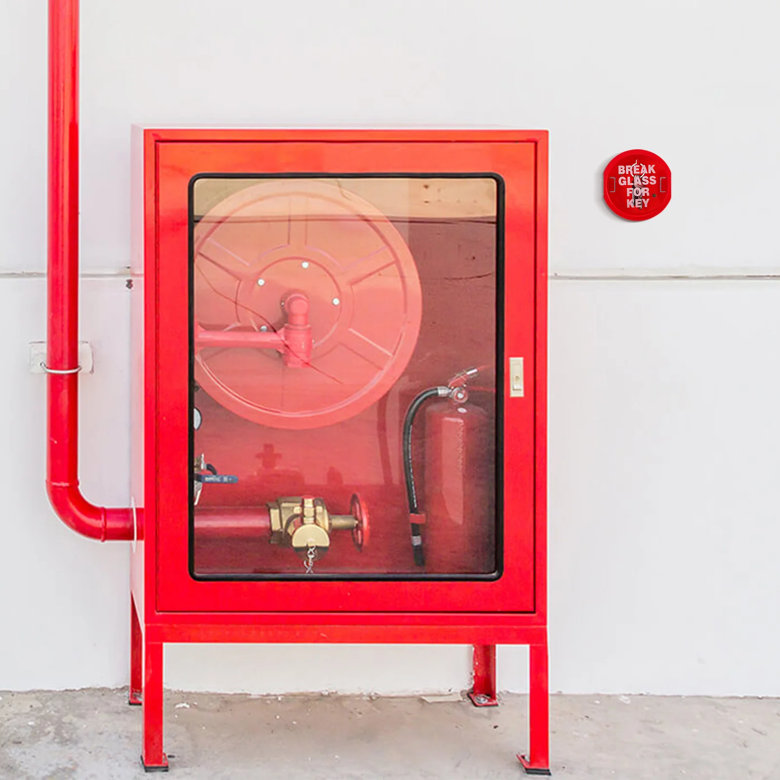 Secure Glass Break Key Lock Box Emergency Door Lockbox for Outside Fire Safety Wall Mounted Key Storage Escape Route Container