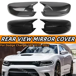 Pair OX Horn Side Wing Mirror Cover Caps For Dodge Charger SRT Chrysler 300 300C 2010-2022 Rearview Mirror Trim Car Accessories