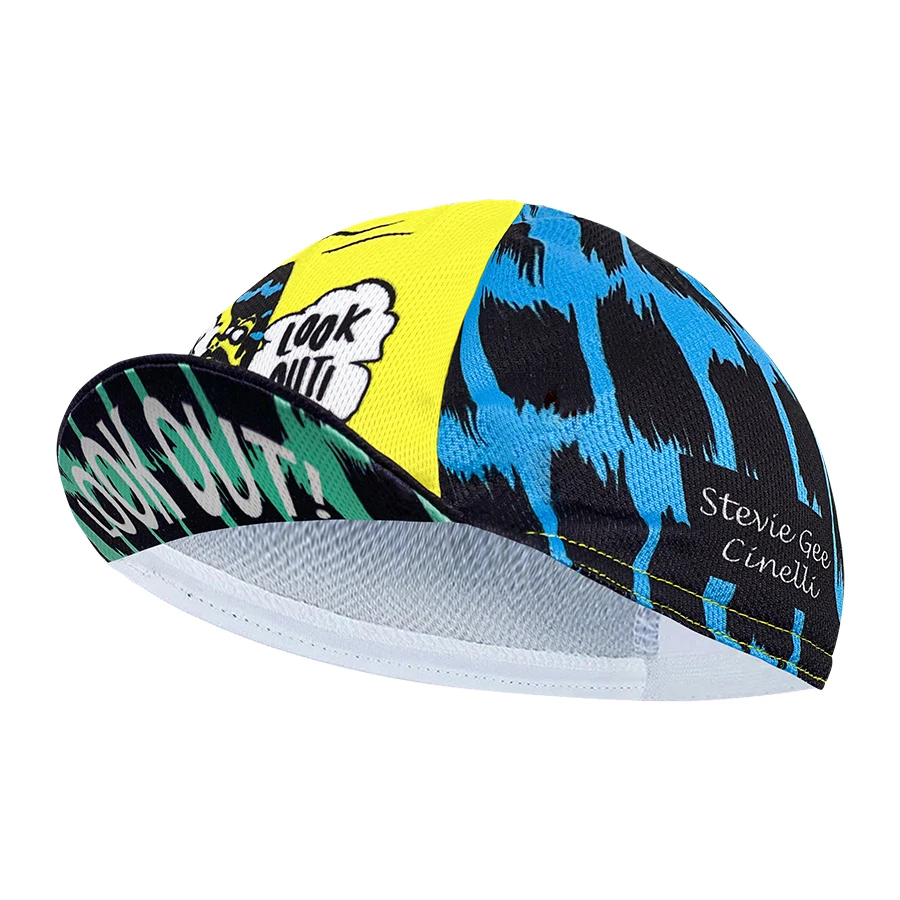 New cycling cap, polyester sweat absorption, fashion trend, unisex, graffiti