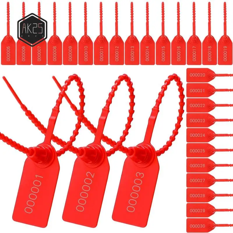 

AK25-300 шт. пластиковые уплотнения для тампера, пронумерованные застежки-молнии, защитные бирки, защитные уплотнения, одноразовые самоблокирующиеся вывески 250 мм