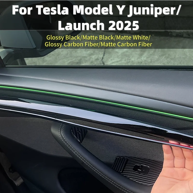 

Auto Center Console Decorative Strip For Tesla Model Y Juniper/ Launch 2025 Interior Door Decoration Accessories