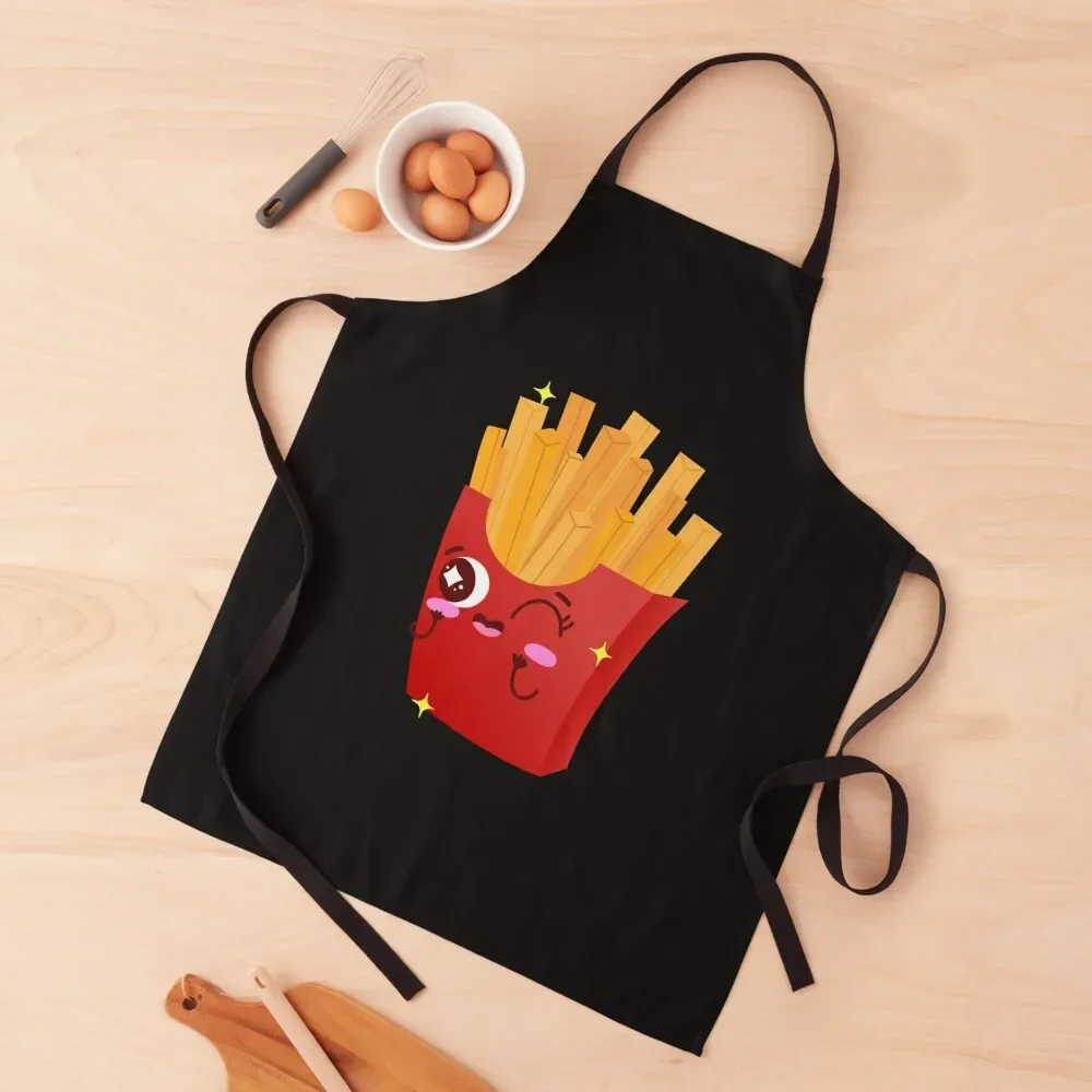 

Kawaii French Fries Apron Teacher Barista Woman Kitchens Apron