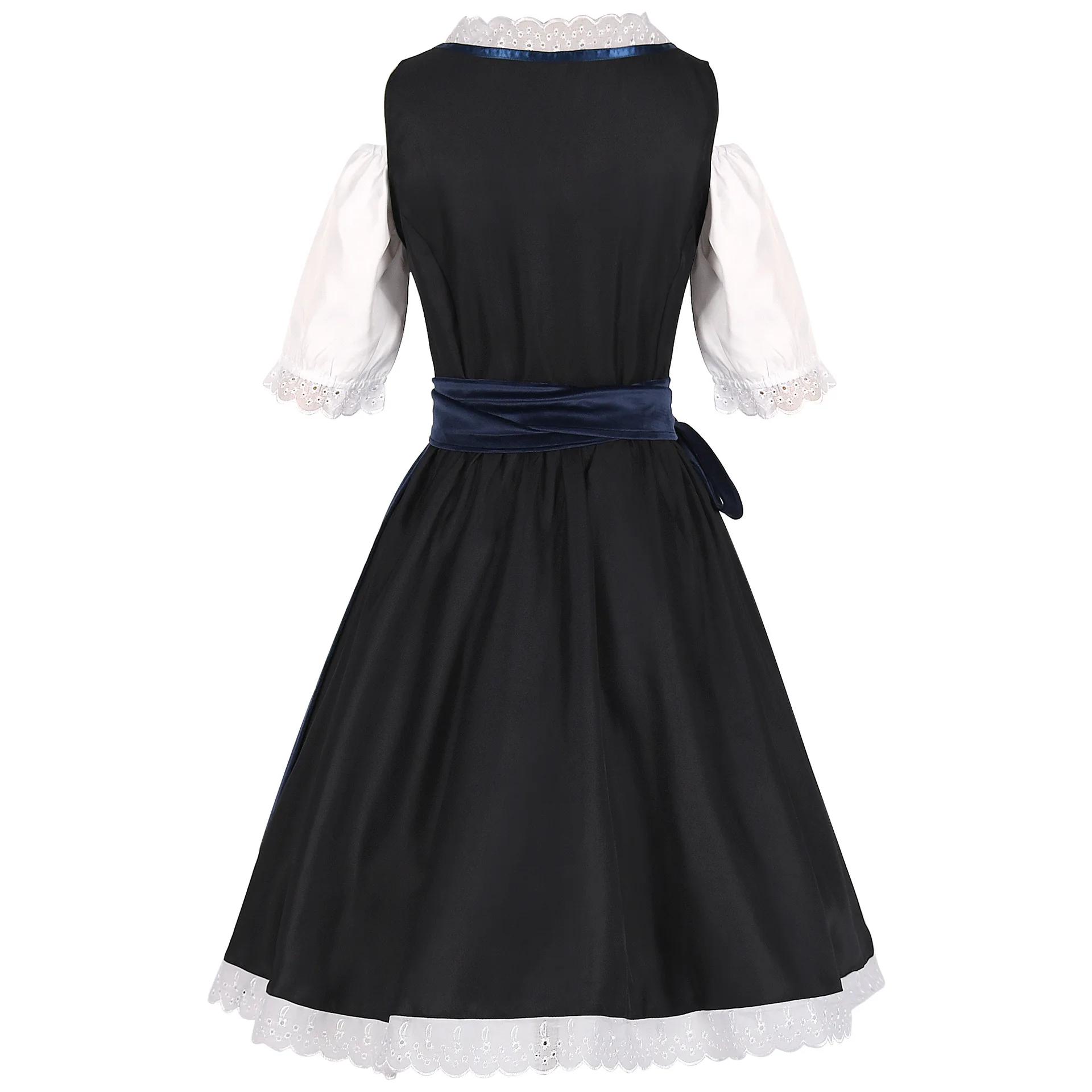 German Beer Girl Apron Outfit Maid Cosplay Halloween Party Dresses Bavaria Oktoberfest Costume Dirndl Dress Wench Maid Dress