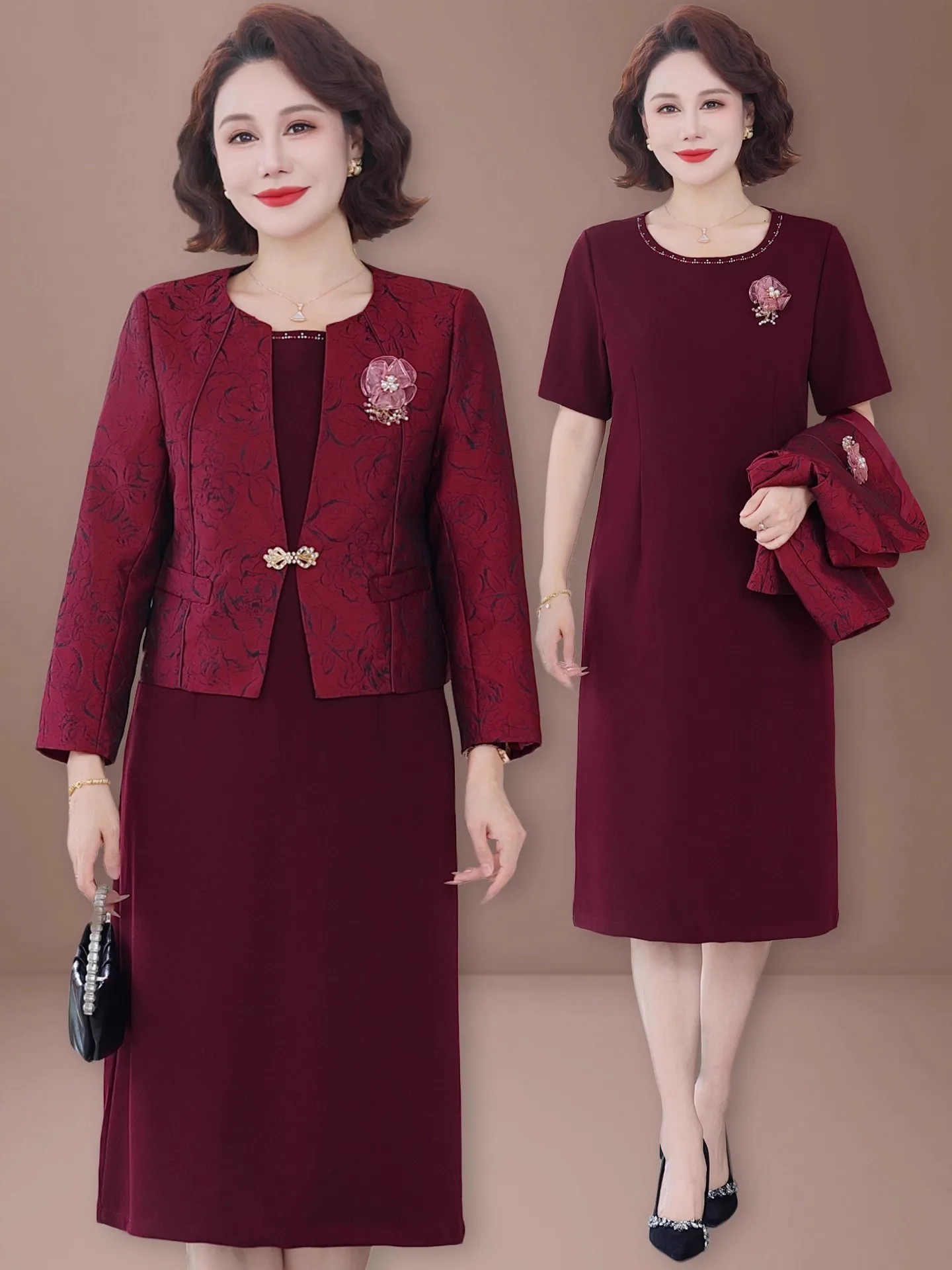 ele-mid-length-wedding-dr-for-mothers-and-andmothers-festive-chinese-sle-polyester-fiber-stand-size-loose-fit