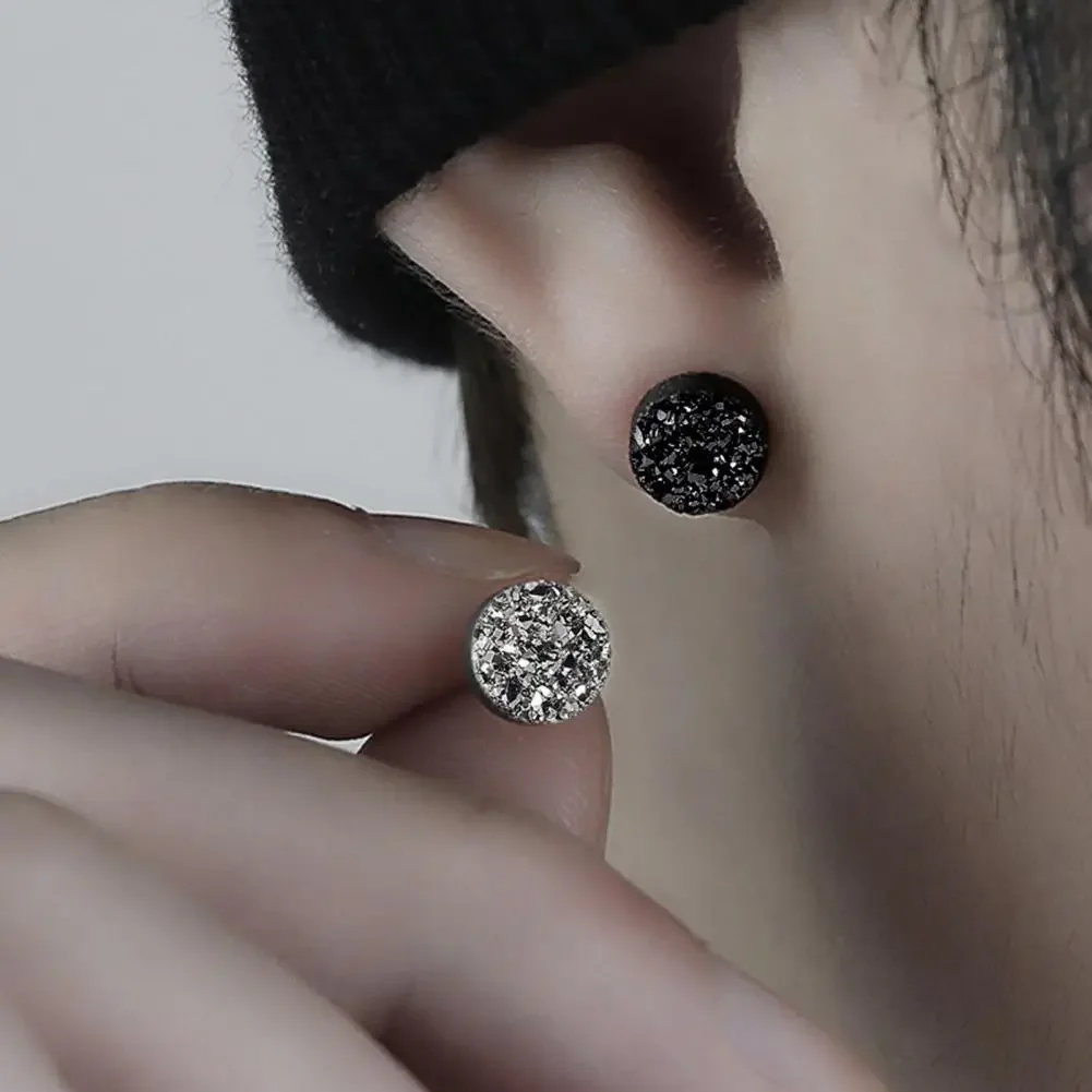 Kolczyki ze stali nierdzewnej ze sztyftem dla mężczyzn kobiet Unisex magnetyczne kolczyki bez kolczyków z germanu limfatycznego klipsy do uszu