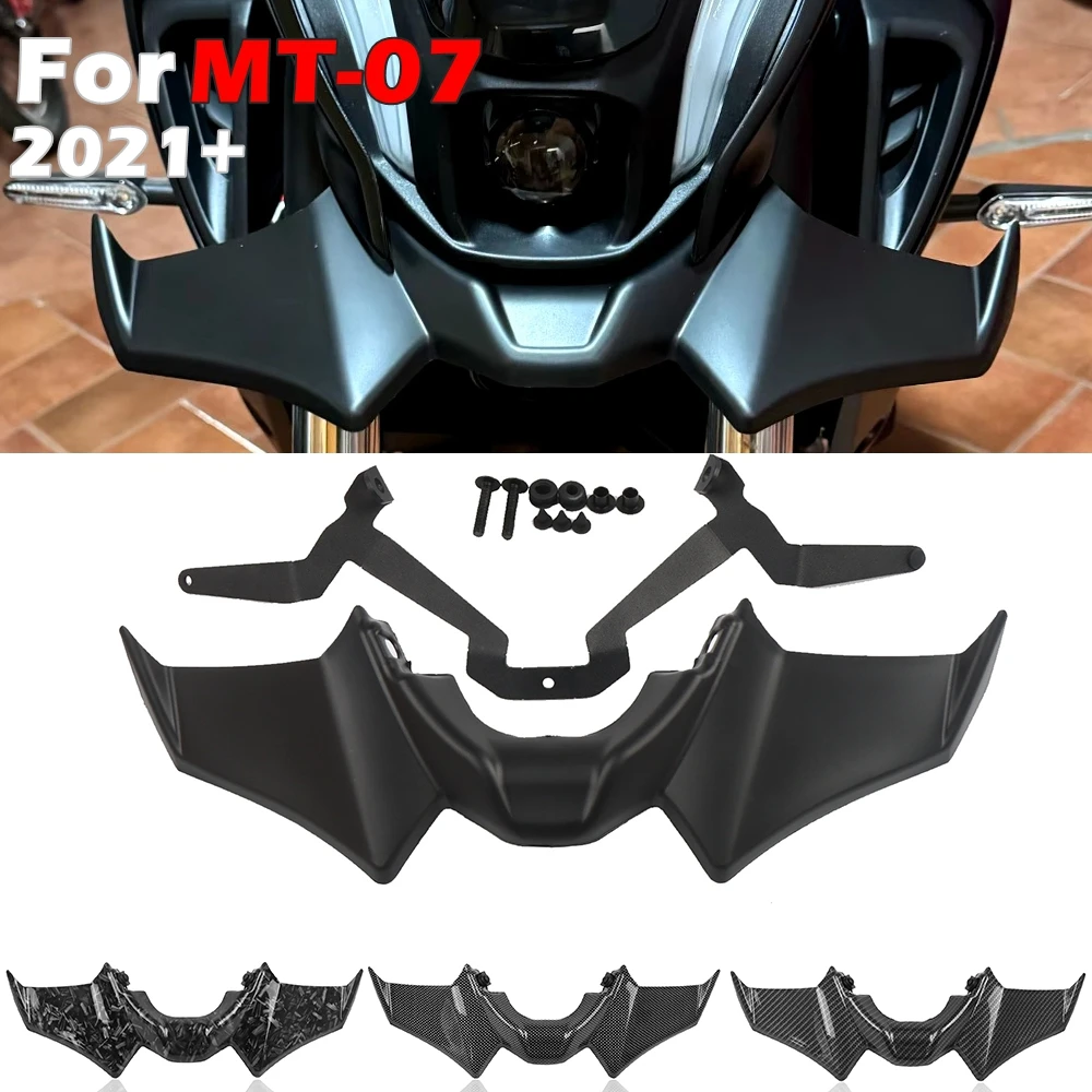 Front Spoiler MT07 Frontal Naked Downforce Spoilers Winglet Wing Deflector For YAMAHA MT-07 MT 07 SP  2021 2022 2023 2024-UP