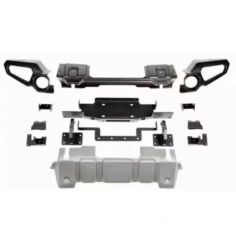 

ApolloGobison 2018, черный автомобильный внедорожный бампер с порошковым покрытием 4x4, автоаксессуары RR, передний бампер для Wrangler JL