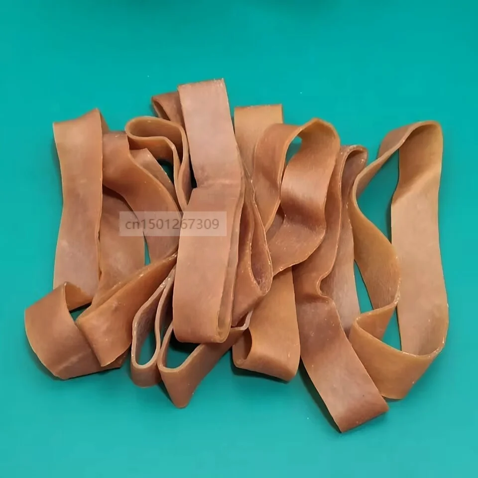 Width 2cm Dark Brown Strong Durable Elastic Rubber Bands For Postal Parcel Package Packing