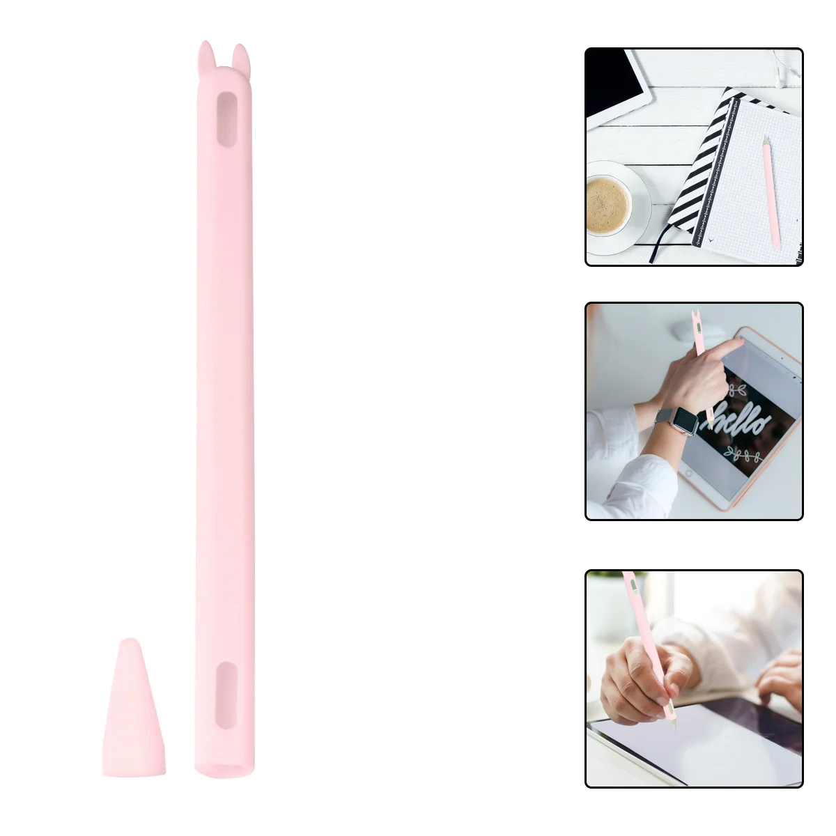 

1Pcs Adorable Rabbit Ear Pen Case Compatible with Apple Pencil Ii Anti- -Proof Stylish Stylus Protector