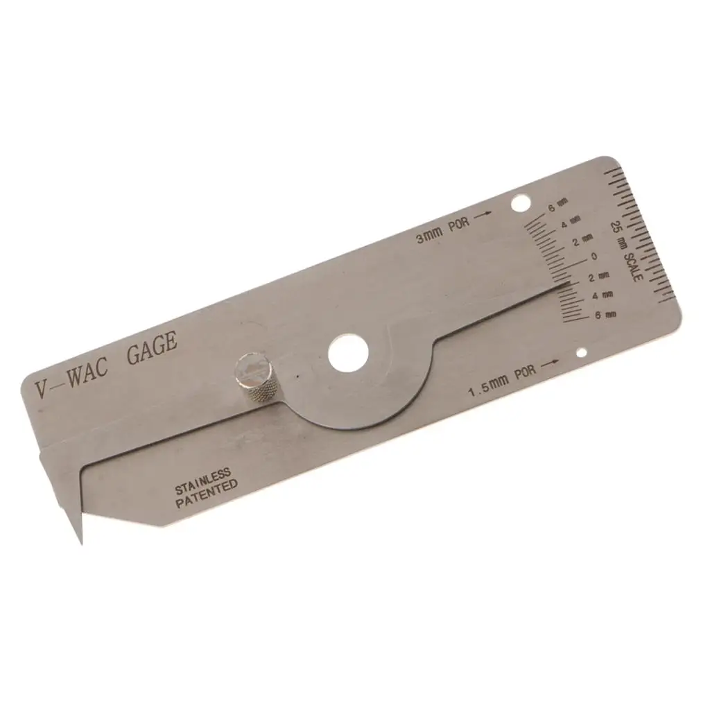 V Wac Bite Edge Stainless Steel Welding Gauge for Examination