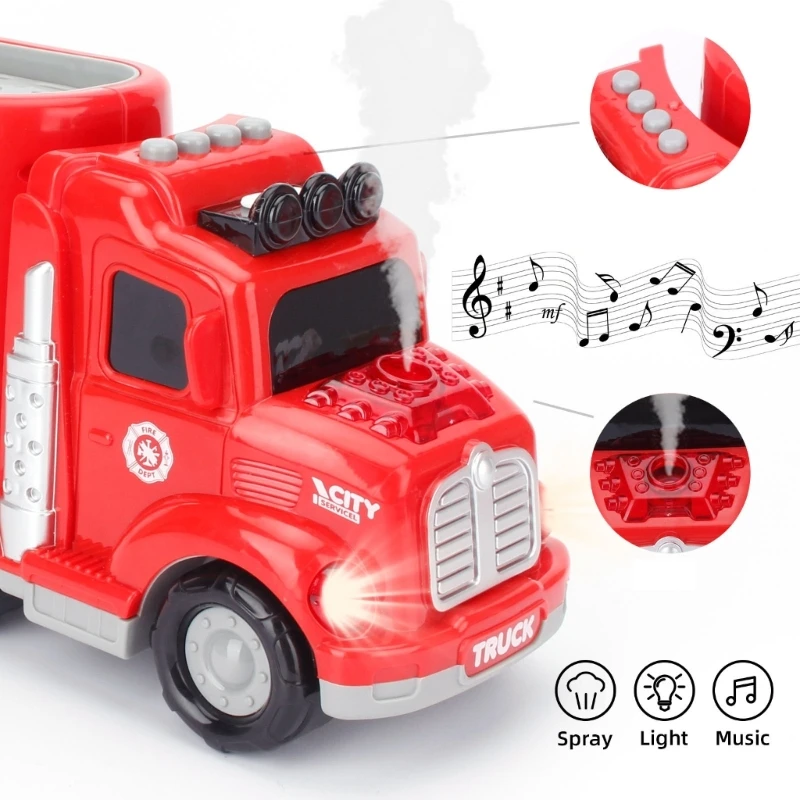 어린이를위한 C9GB Missing Construction Car Toy는 유아 재미를위한 안전한 플라스틱 음악으로 상상력과 훌륭한 모터 기술을 개발합니다.