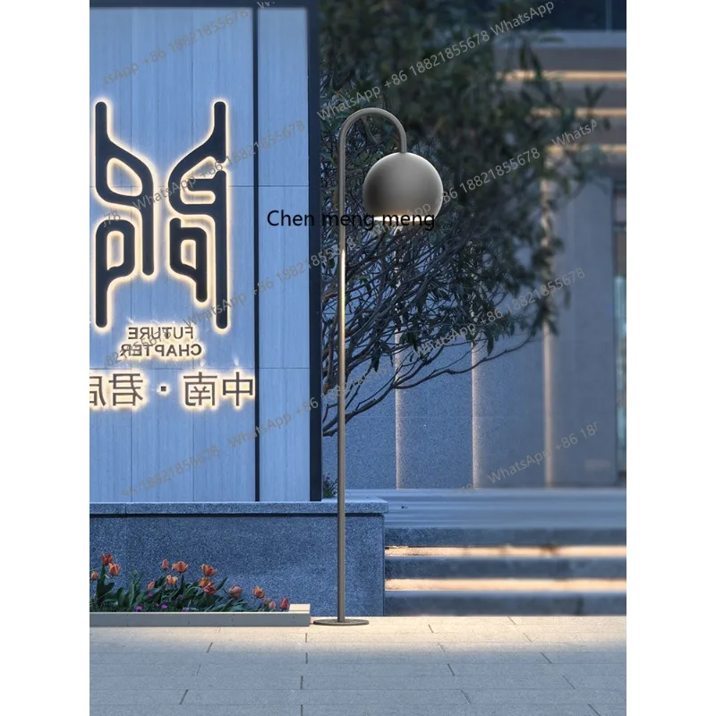 

Солнечный открытый отдел продаж, двор, вилла, высокий столб, современный простой общественный сад, парк, пейзажный свет