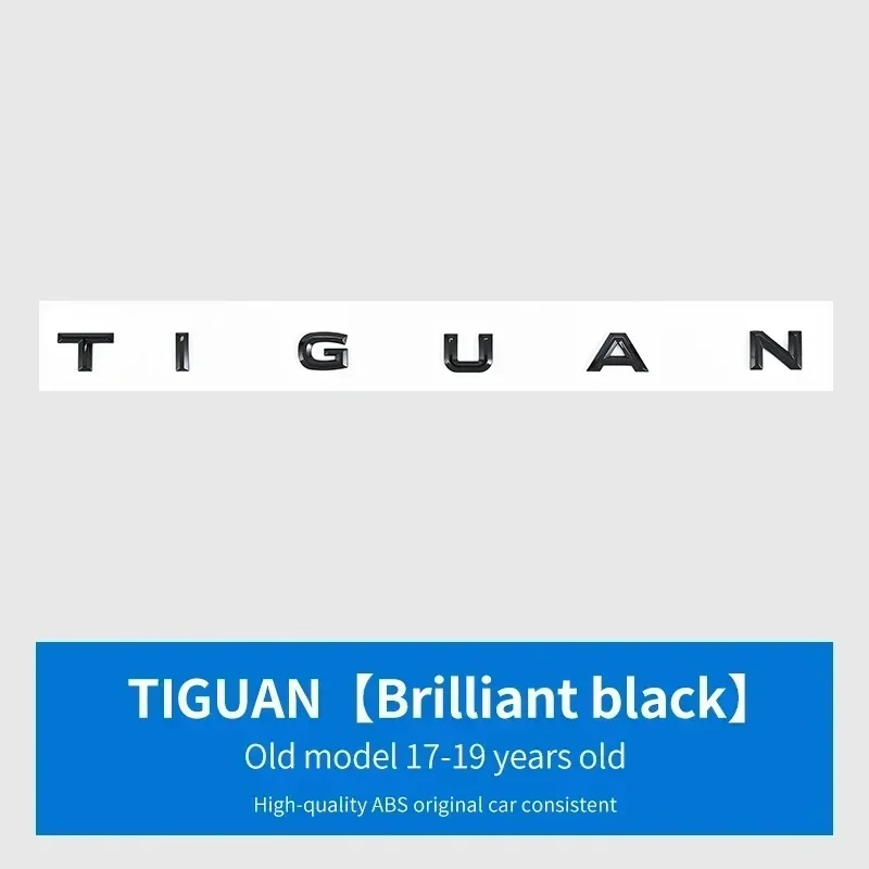 1Pcs ABS Car Logo Letter Sticker Rear Tail Door Trunk Sticker Rear Emblem Sticker FOR VW TIGUAN 2016-2021 Accessories Styling