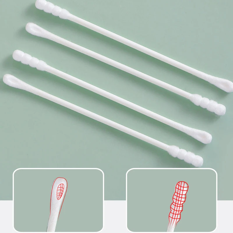 200pcs Safety Baby Cotton Swab clean baby ears Sticks Health Medical Buds Tip swabs box plastic cotonete