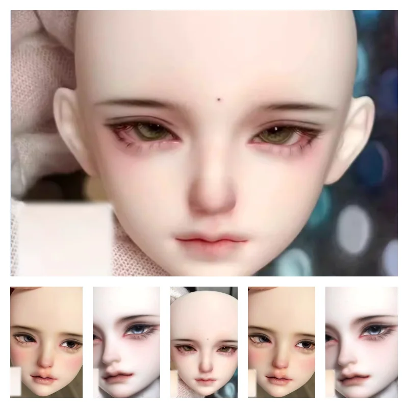 

Голова куклы BJD с 4 точками крепления, ручная работа, для самостоятельной сборки, в стиле мультяшных персонажей, миниатюрная статуэтка, аксессуары, головы для кукол