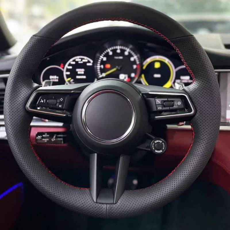 

Customize Microfiber Leather Steering Wheel Cover For Porsche Cayenne Macan Panamera 911 996 997 959 Cayman Boxs Car Accessories