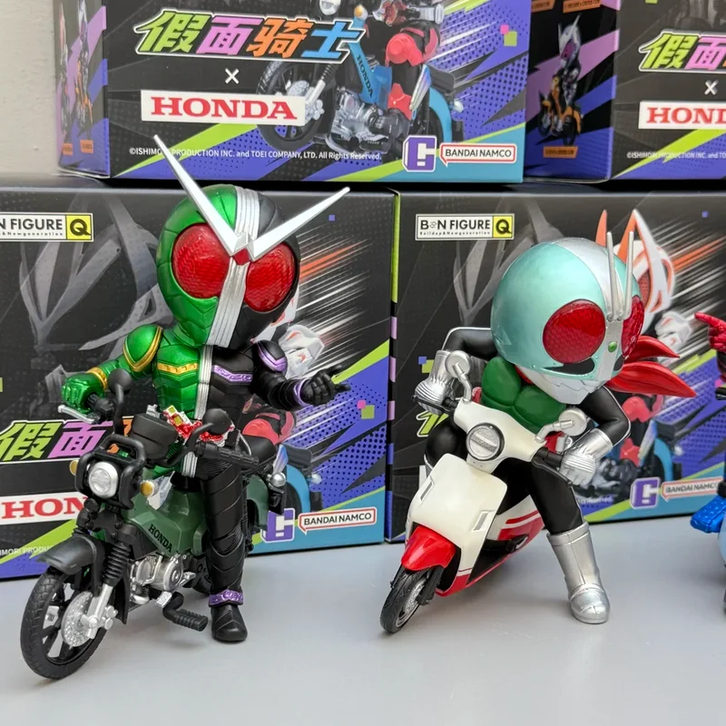 

Authentic Bandai Bn Figure Q Series Kamen Rider × Car Blind Box Trendy Figures Decoration Gift Toys Christmas gift Surprise Box