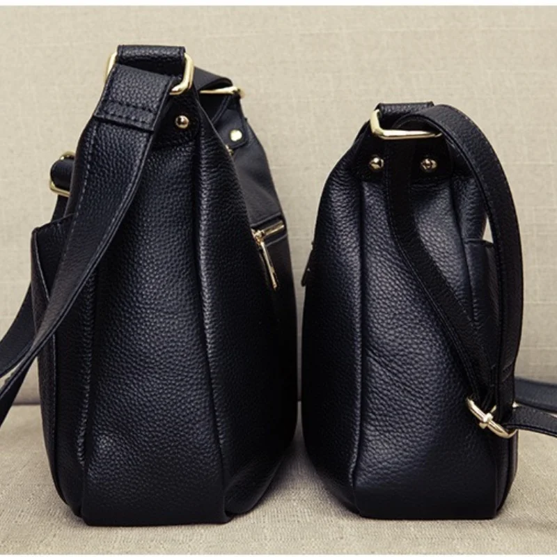 Leather Women Genuine Leather Handbag Large One Shoulder Crossbody Bag New Fashion Designer High Quality Solid Color Trend