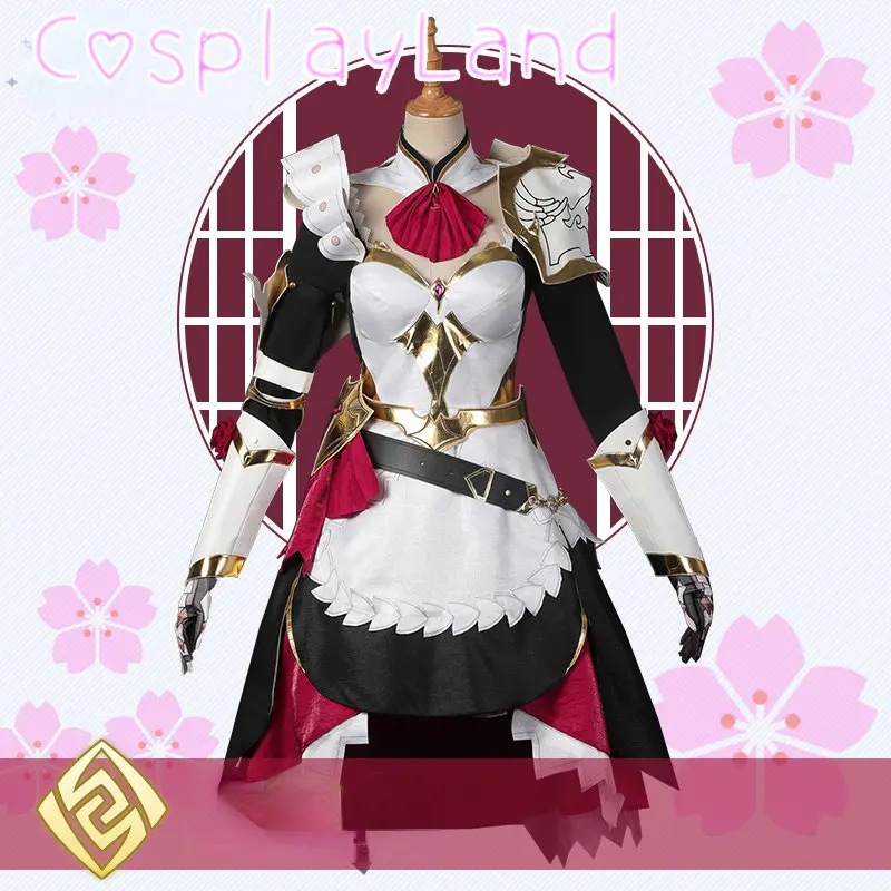 

Game Genshin Impact Noelle Cosplay Costume Maid Dress Halloween Costume Suit for Woman Fancy Dress Role Play Outfit Full Set