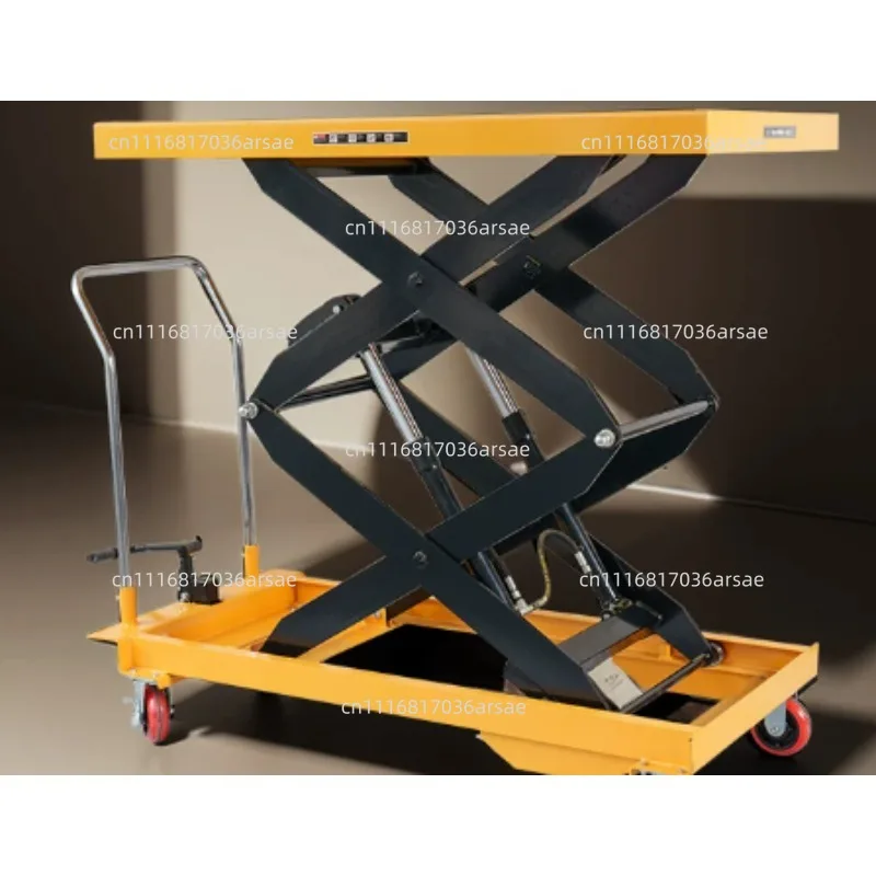 Unloading Truck Small Lifting Table Trailer  and Manual Lifting Platform Truck Scissor