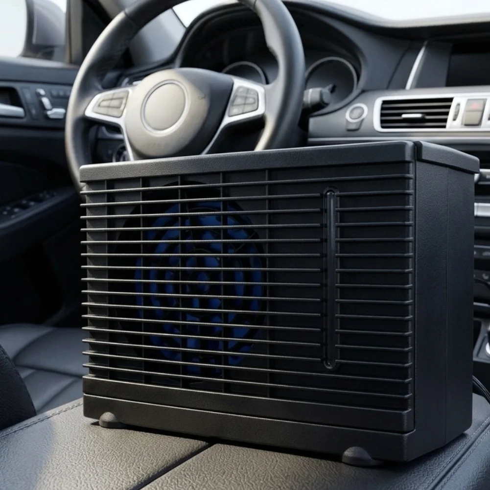 Car Cooler Fan Portable Air Conditioner with Adjustable and Evaporative Cooling for Enhanced Vehicle Air Circulation