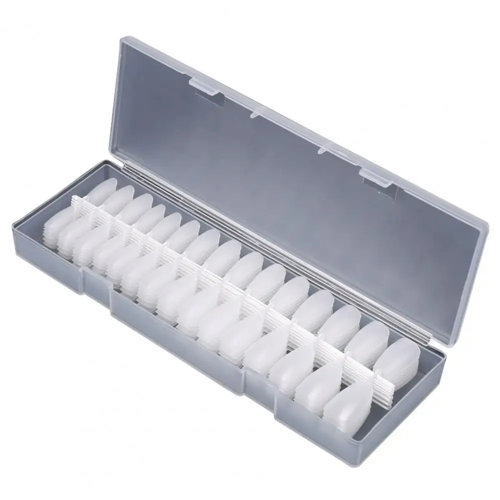 Artificial Nails 300Pcs Bendable Good Toughness Seamless  Fake Finger UV Gel Polish Quick Building Mold Manicures Tool