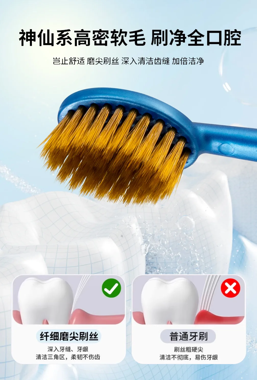 Five-pack Roman column wide-head Big Mac new soft-bristled toothbrush for home couple cleaning