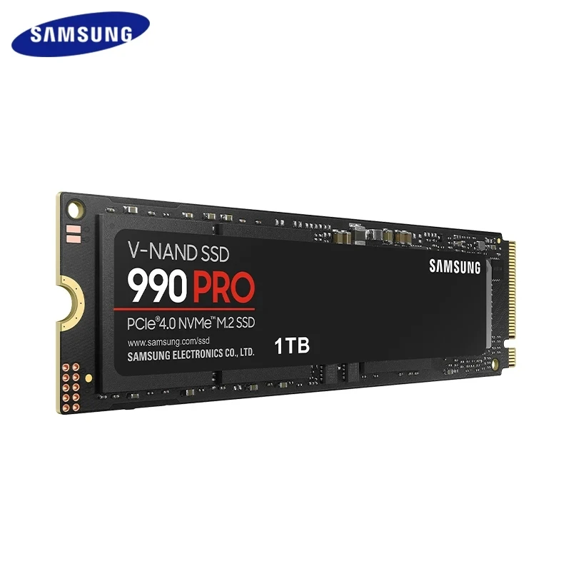 Imagem -02 - Samsung-unidade de Estado Sólido para Jogos Desktop e Laptop 100 Original 990 Pro Ssd Pcie 4.0 Nvme 2tb 1tb M.2 2280 Velocidade Rápida