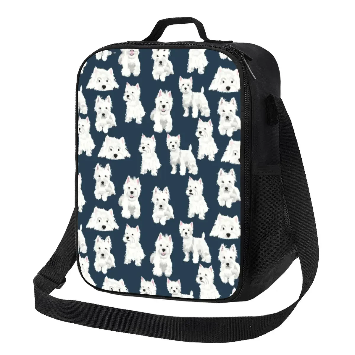 West Highland White Terrier Dog Portable Lunch Box for Multifunction Westie Puppy Thermal Cooler Food Insulated Lunch Bag Office