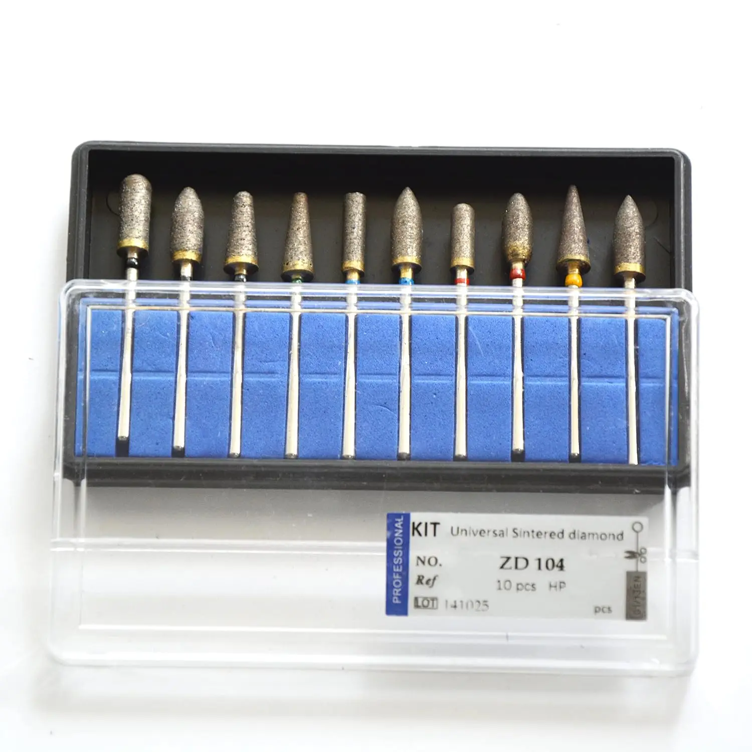 TJIRIS 1 Set Diamond Burs Ceramics Jewelry Metal Cutting Grinding and Polishing Fully-Sintered Diamond Kit ZD104/ZD105