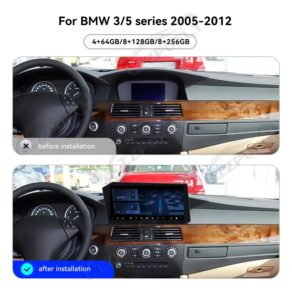 

12.9 Inch Car Radio Android For BMW 3 Series/5 Series 2005-2012 New Era X-Screen CarPlay Multimedia Video Player GPS Navigation
