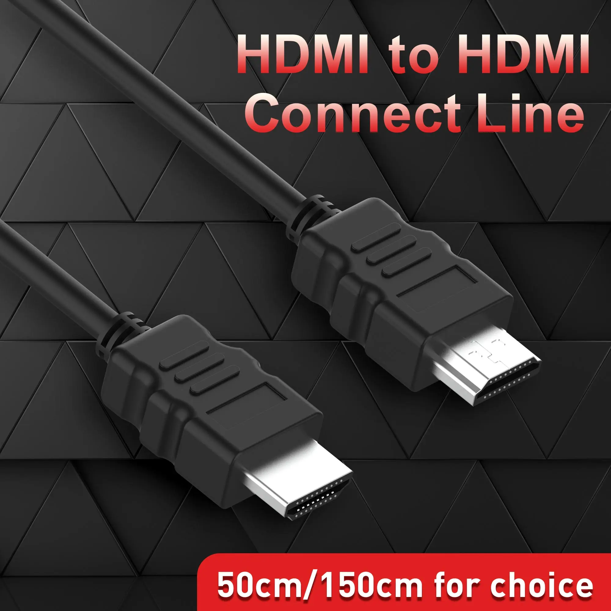 Yahboo HDMI to HDMI Cable Support 3D Male to Male Plug Flat Cable Cord for Audio Video HDTV TV 50CM 150CM