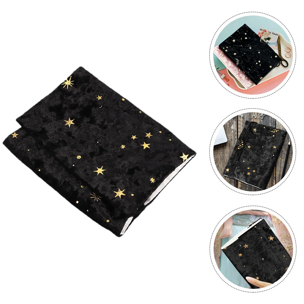 

Cloth Book Cover Textbook Protector Sleeve Decorative Bronzing Velvet Covers for Hardcover